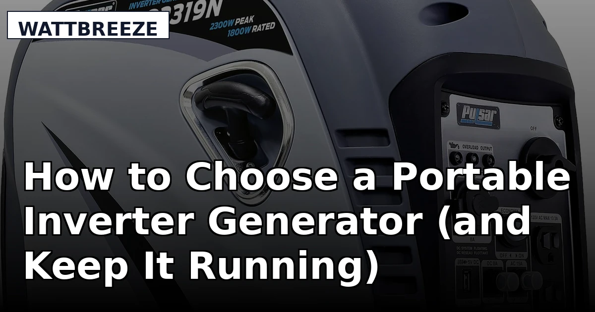 How to Choose a Portable Inverter Generator (and Keep It Running)