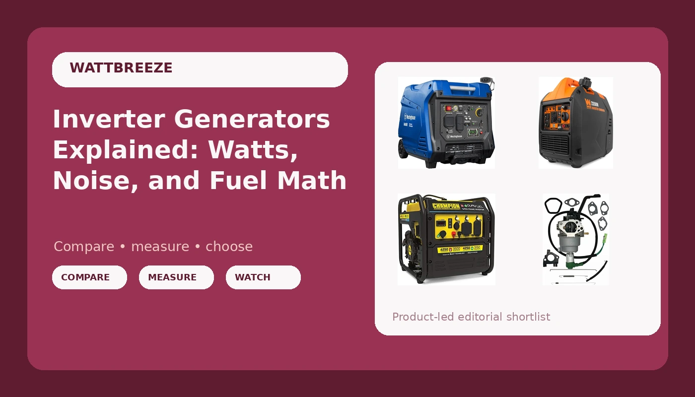 Inverter Generators Explained: Watts, Noise, and Fuel Math