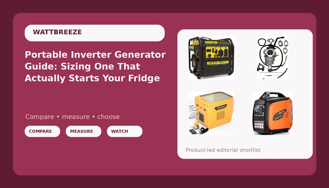 Portable Inverter Generator Guide: Sizing One That Actually Starts Your Fridge