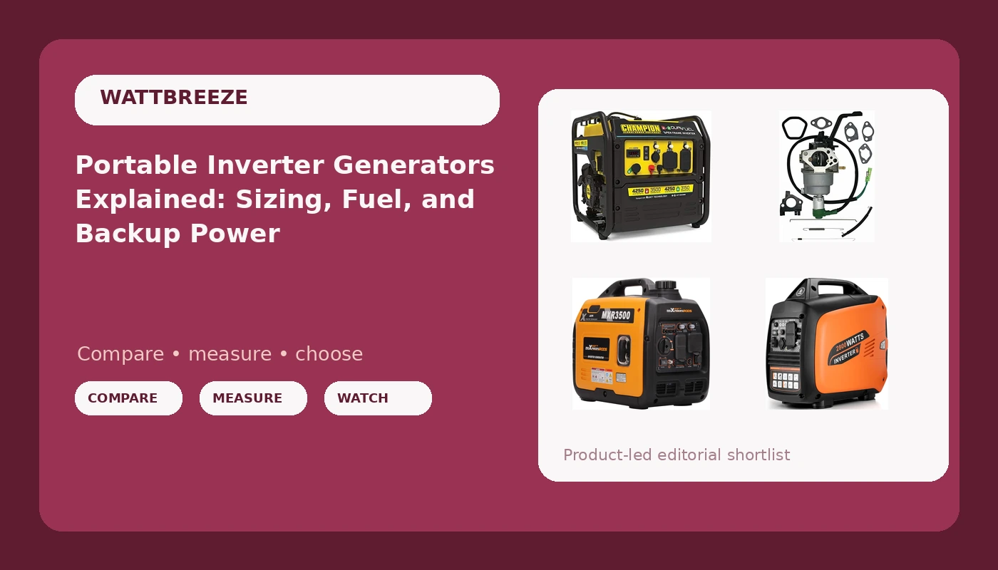 Portable Inverter Generators Explained: Sizing, Fuel, and Backup Power