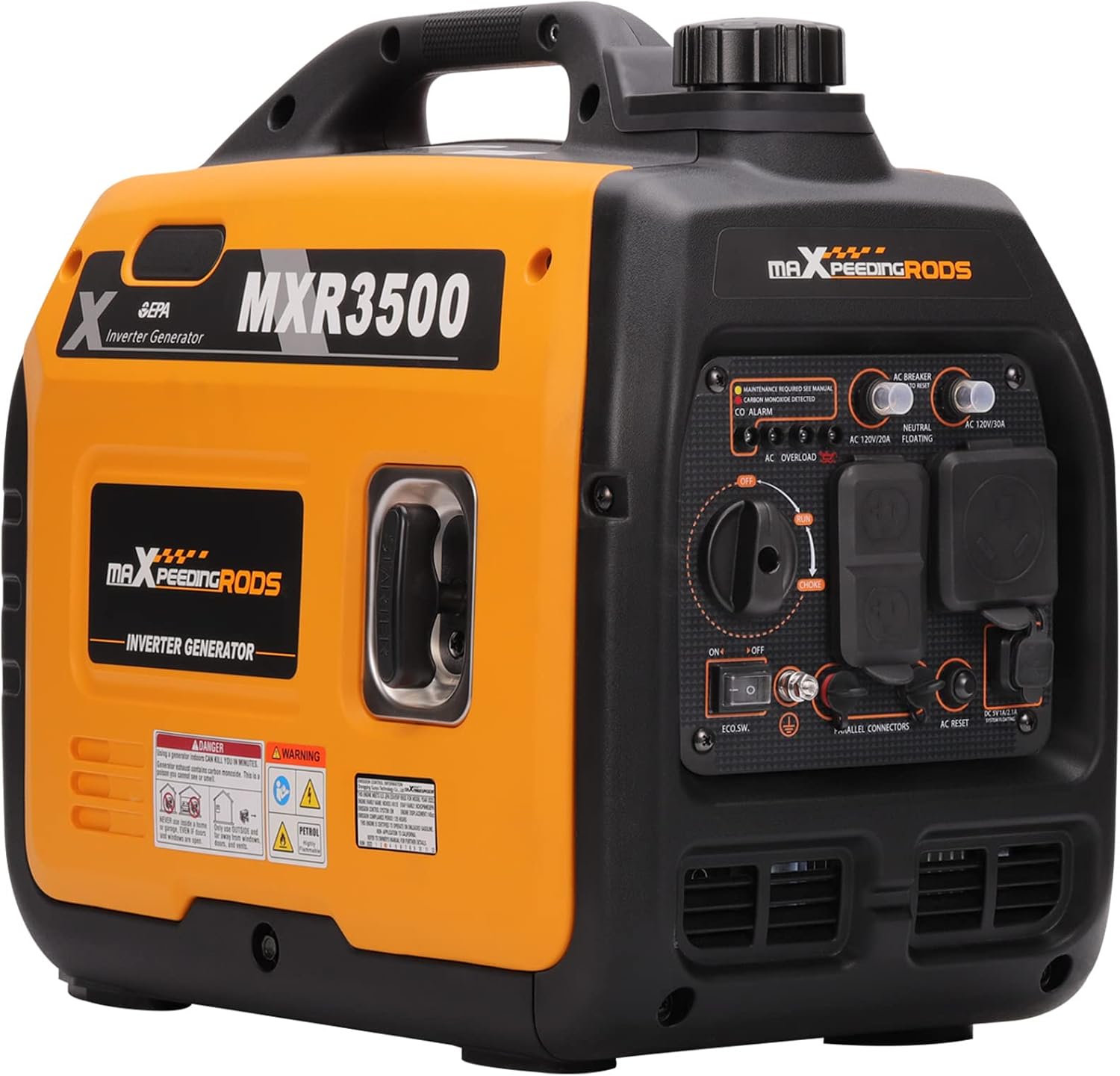 MaXpeedingrods 3500 Watt Portable Inverter Generator EPA Compliant,Gasoline