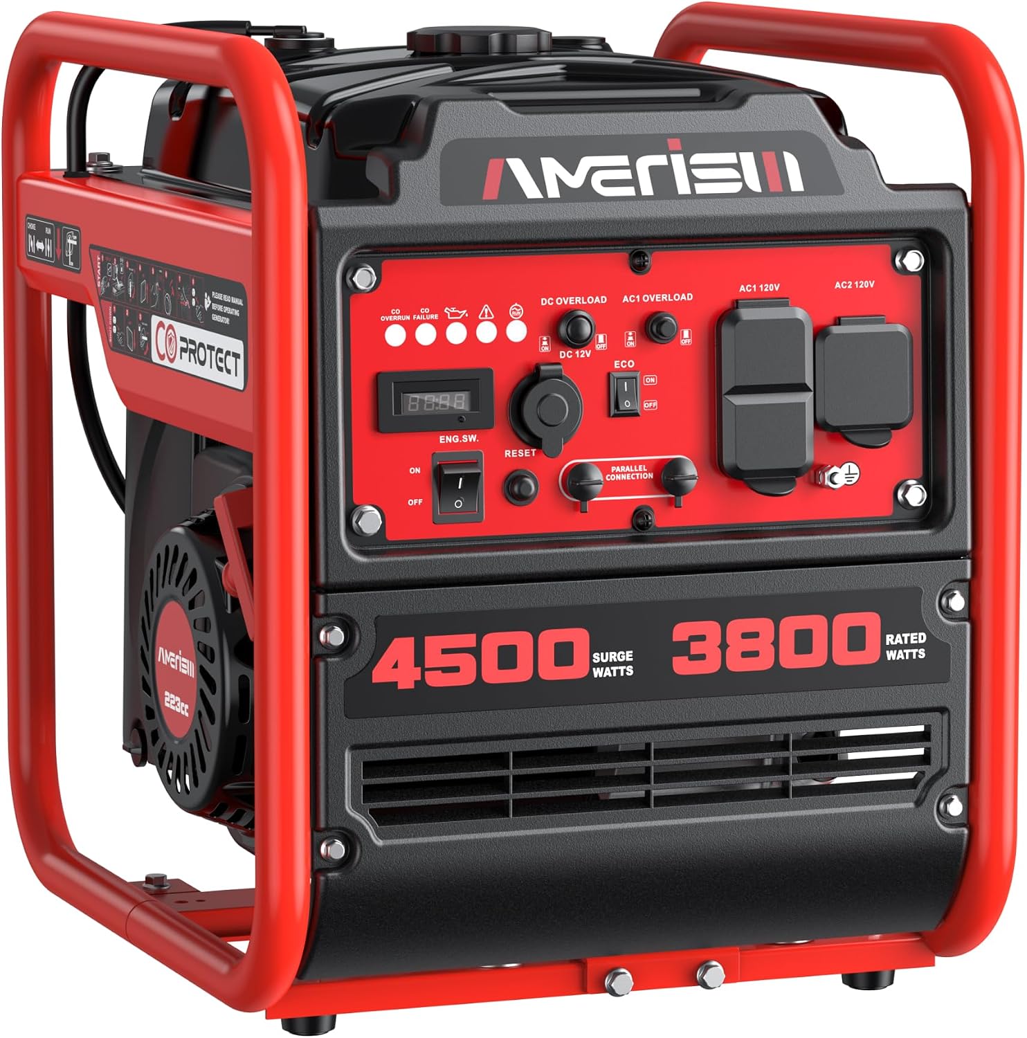 AMERISUN 4500W Open Frame Gas Inverter Generator